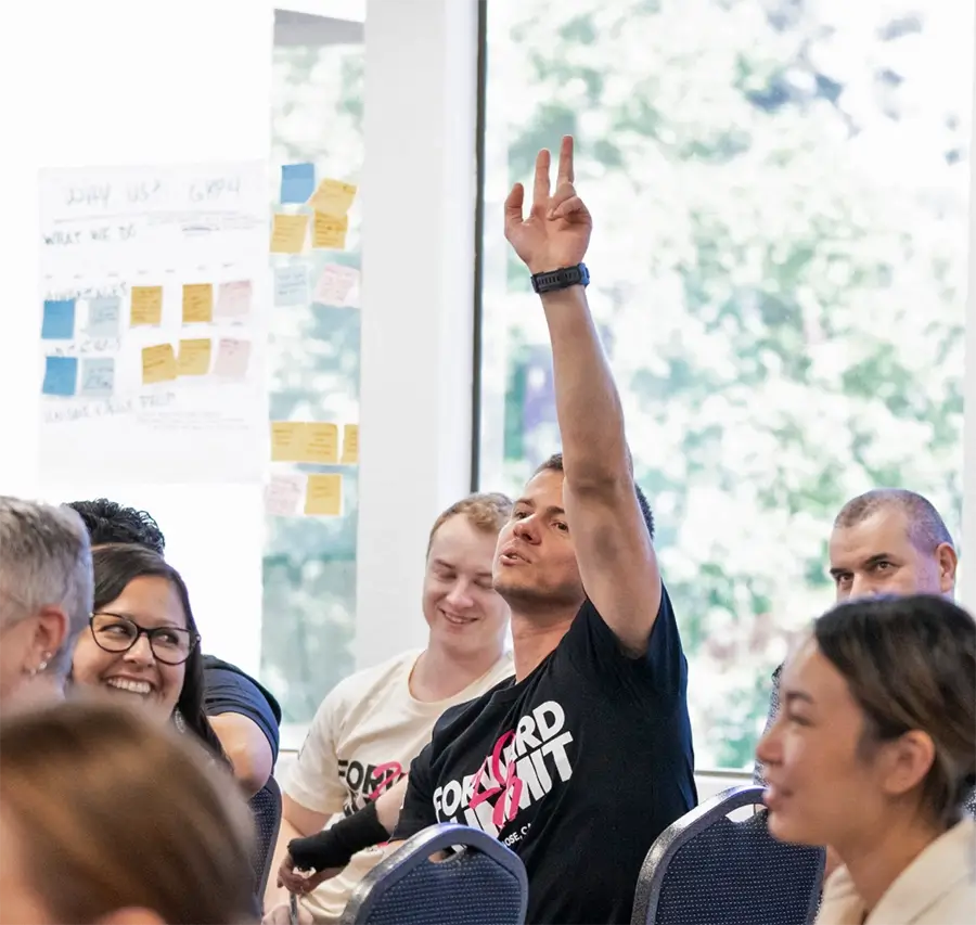 Clear Digital developers working and strategy session on B2B website redesign and development.