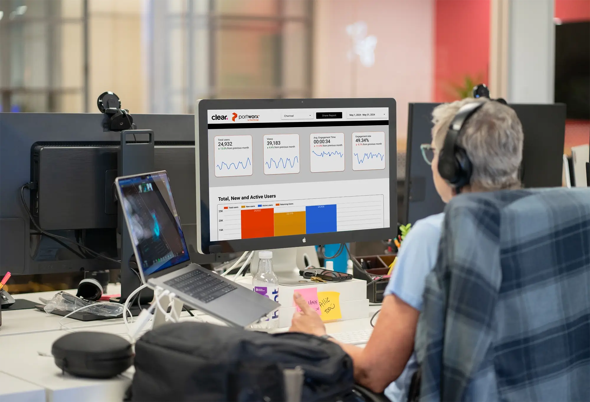 Clear Digital team collaborating on B2B digital strategy, including web design, UX, and lead optimization for enterprise clients