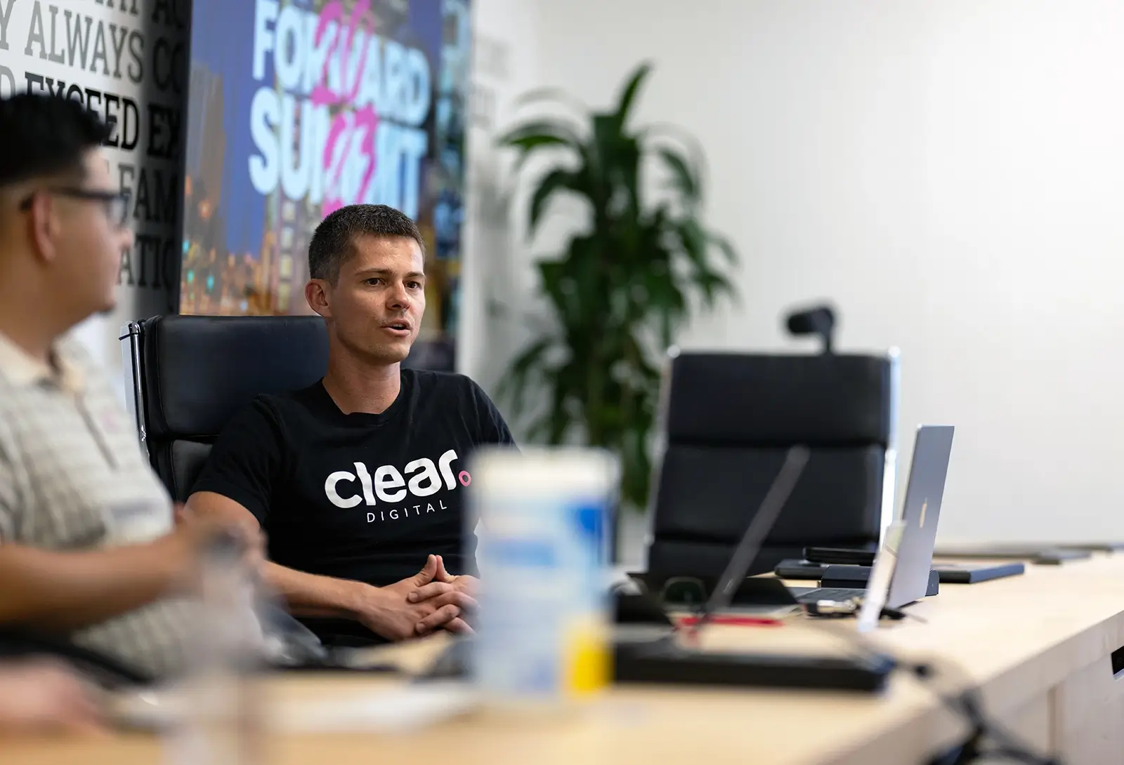 Clear Digital team collaborating on award-winning web design and development for B2B brands