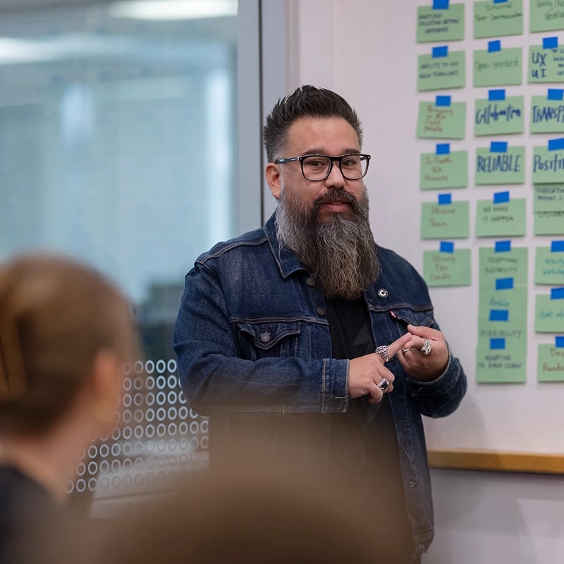 Creative Director Danny Halvorson collaborating on web design and digital strategy projects at Clear Digital