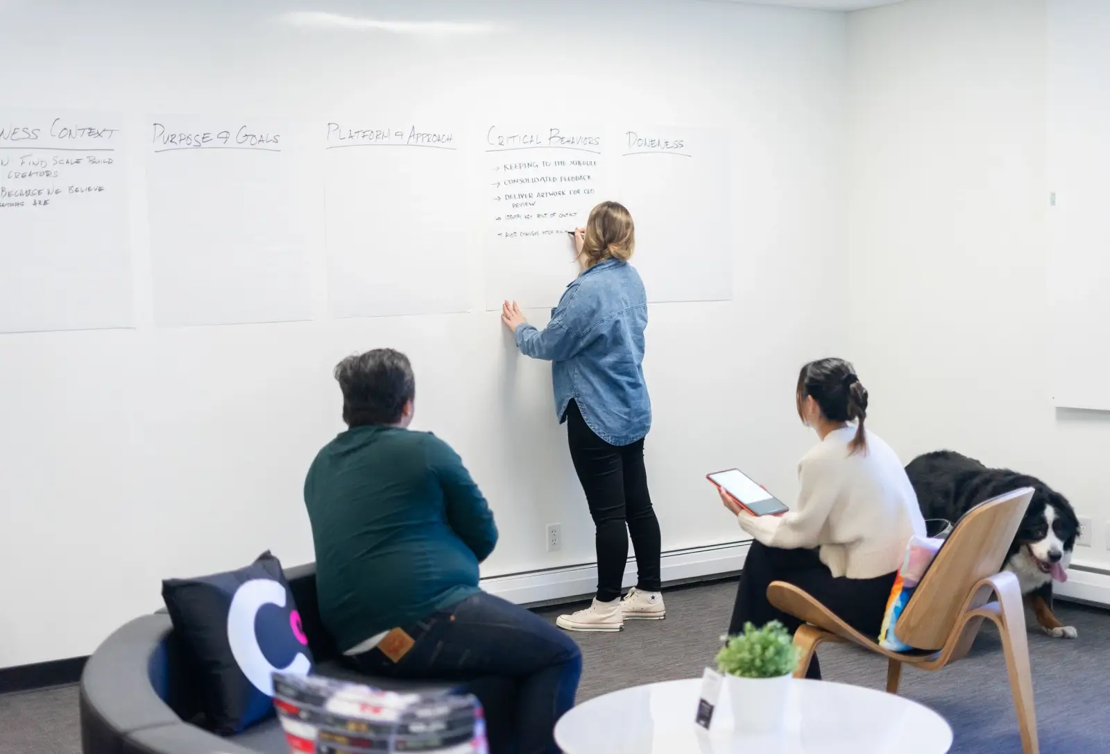 Clear Digital team conducting a Velocity Workshop to strategize B2B digital initiatives and align enterprise client goals