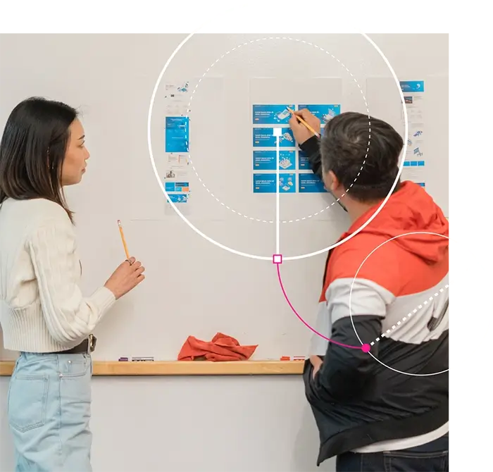 Clear Digital team analyzing paid search campaigns with data-driven dashboards to optimize multi-channel advertising performance.