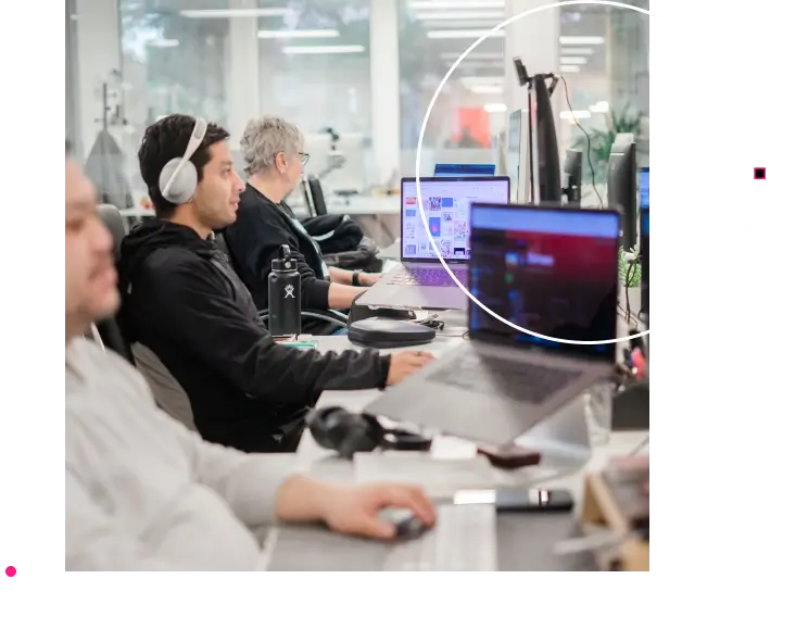 Clear Digital creative team collaborating on motion graphics, video production, and animation for B2B brands